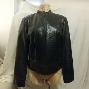 Kenneth Cole NY Leather Moto Jacket